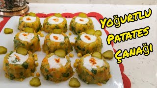 YOĞURTLU PATATES ÇANAĞI 💯YOĞURTLU PATATES SALATASINEFİS BİR PATATES SALATASIPATATES SALATA TARİFİ [upl. by Epoh]