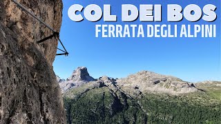 FERRATA DEGLI ALPINI al Col Dei Bos  Tofane  Lagazuoi  Dolomiti Ampezzane UNESCO [upl. by Etnomaj]