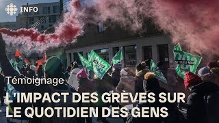 Ils témoignent des impacts des grèves au Québec [upl. by Etra385]