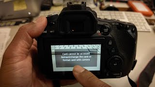 Canon 80D Fix  Card cannot be accessed Reinsertchange the card or format card with camera [upl. by Luca104]