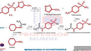 Retrosynthesis of Sulfamethoxazole  By Professor Beubenz [upl. by Afirahs]