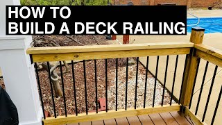 How to Build a Deck Railing with Balusters [upl. by Peacock]