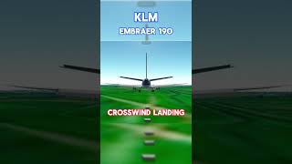 Embraer 190 KLM Geofs Crosswind landing klm planespotting plane [upl. by Astrahan344]