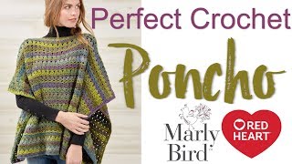 How to Crochet Perfect Easy Poncho [upl. by Yatnoj]