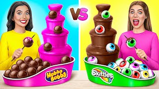 Chocolate Fountain Fondue Challenge  Funny Challenges by Mega DO [upl. by Marigold]