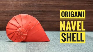 Origami Navel Shell  Origami Shell  Origami tutorial  Paper craft [upl. by Harty]