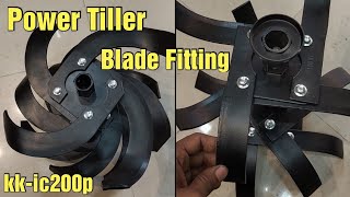 How To Assemble Power Tiller Blades  Kisan kraft Power Tiller Blades Fitting  Tiller Blade Set [upl. by Ocirne235]