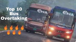 Top 13 Dangerous Bus Overtaking  By BD Bus Vlogger [upl. by Nitsugua354]