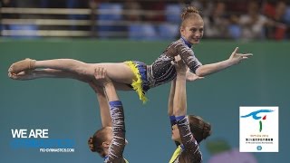 HIGHLIGHTS  2016 Acrobatic Worlds Putian CHN – Womens Groups  We are Gymnastics [upl. by Novej]