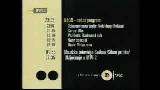 TV B92  najava programa 24 avgust 2002 [upl. by Wilburt245]