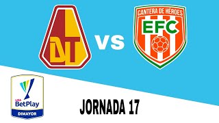 Deportes Tolima 30 Envigado en vivo Clausura Colombia Jornada 17 [upl. by Giark]