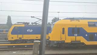 Treinen op de opstel bij Rotterdam Centraal met Belgische Eurocity Direct op de opstel [upl. by Eniffit895]