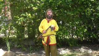 Single handed axe technique for Viking or Dark age medieval reenactment SCA LARP [upl. by Aspasia]