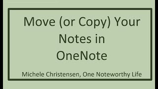 How to Move or copy Notes in OneNote  Digital Note Taking  OneNote Tutorial [upl. by Ylreveb]