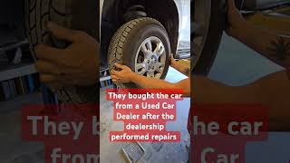 dealership forgot to put the cotter pin on BOTH castle nuts mechanic autorepair repairshop [upl. by Lezlie]