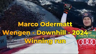 Marco Odermatt  Wengen  Downhill  2024  Winning Run [upl. by Astri]