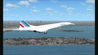 FSX AIR FRANCE Concorde  Paris CdG NY JFK Part 2 [upl. by Farnsworth209]