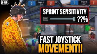 NEW BEST SPRINT SENSITIVITY FOR FASTER MOVEMENT  PUBG MobileBGMI [upl. by Jueta237]