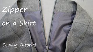 How to sew a zipper on a skirt [upl. by Scheers925]