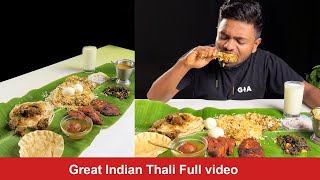 Great Indian Thali Full Video  ASMR  GIA [upl. by Ellennod]