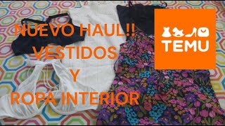 NUEVO HAUL DE TEMU ROPA INTERIOR Y VESTIDOS CHULÍSIMOS 😍😍😍 [upl. by Marie]