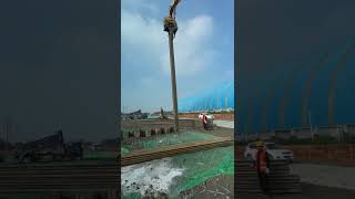 Great piling construction work  Great piling machine [upl. by Maddox]