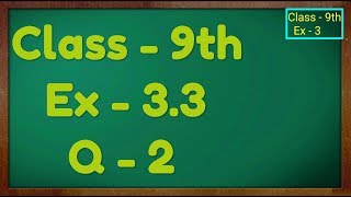 Class  9th Ex  33 Q 2 COORDINATE GEOMETRY Maths NCERT CBSE [upl. by Javed]