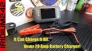 VEVOR Smart Battery Charger  20 Amp Lithium LiFePO4 Lead Acid [upl. by Naimad415]