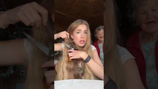 Kurze Haare schneiden 🤯 Nicht mit Omi 💇🏼‍♀️ Welche Haarlänge steht euch am besten haare [upl. by Ariajay640]