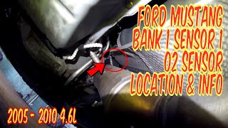 Ford Mustang Bank 1 Sensor 1 Oxygen Sensor Location  Common Codes amp Symptoms 2005  2010 V8 46L [upl. by Avis]