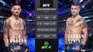 CUB SWANSON VS DARREN ELKINS FULL FIGHT UFC FIGHT NIGHT [upl. by Eanar550]