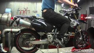 Suzuki DRZ 400 Dyno run Leovince x3 KampN Filter 3x3 [upl. by Avid]