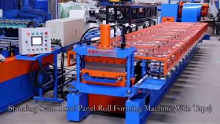 Standing Seam Roof Panel Roll Forming Machine With TaperRHEINZINKLCPKAWA style for option [upl. by Neville616]