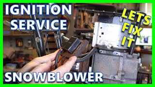 SERVICE YOUR SNOWBLOWER Better Reliability amp Performance Murray 24inch 8hp Tecumseh Ignition Coil [upl. by Esyned]