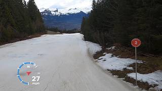 Skiing UPTO 30 MPH  RED slope Ambourzalles at MEGEVE ski resort  GoPro POV  Feb 2024 [upl. by Boeke125]