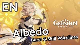 Albedo  Kreideprinz  Elemental Skill and Burst Voice Lines  English [upl. by Virge]