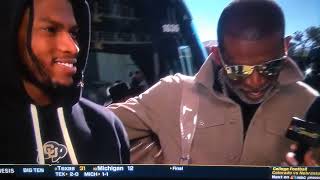 Deion Sanders FLASHY Sunglasses Interview PRIMETIME  Colorado  Nebraska [upl. by Limak574]