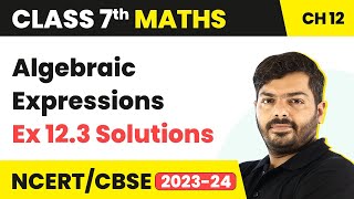 Class 7 Maths Chapter 12  Algebraic Expressions  Ex 123 Solutions  NCERT Maths Class 7 [upl. by Yznyl]