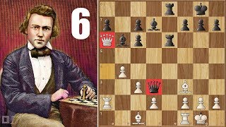 Legendary Game 6  Paulsen vs Morphy 1857  1st American Chess Congress [upl. by Delmar191]