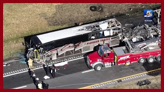 Aerial video from site of fatal Ohio highway crash [upl. by Adlai257]