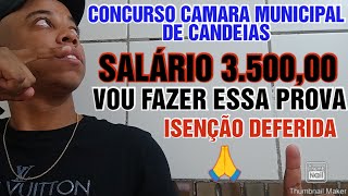 Concurso camara municipal de Candeias 2024 vou fazer essa prova ganhei isenção taxa de inscrição [upl. by Angela169]