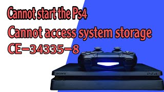 Cannot access PS4 system storage  Error code CE 343358 [upl. by Ilegna951]