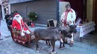 Le Pere Noel avec ses rennes a Barcelonnette [upl. by Elspet]