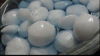 Dry crushing naphthalene balls soaked in kerosene 3 day [upl. by Skippie]