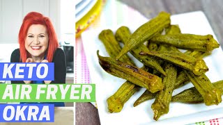 Keto Fried Okra EASY LOW CARB AIR FRYER RECIPE [upl. by Treblig]