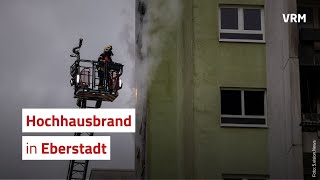 Hochhausbrand in Eberstadt 17 Menschen brauchen neue Bleibe [upl. by Anailli]