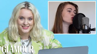 Zara Larsson Watches Fan Covers on YouTube  Glamour [upl. by Krebs]