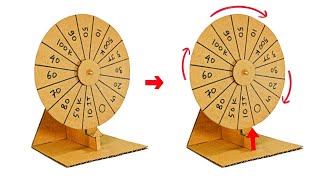 How To Make a Spinning Wheel With Cardboard  Prize Wheel  DIY Cardboard Spinning Wheel [upl. by Crutcher]