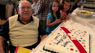 Singing Happy Birthday to Grandpa Turning 100 Years Old Saturday Party with Family and Friends [upl. by Darrej]