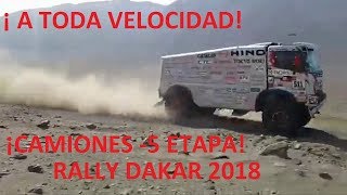 RALLY DAKAR 2018 CAMIONES Y COCHES DEL DAKAR PASAN A TODO MOTOR Y POLVO VIDEO [upl. by Cowles]